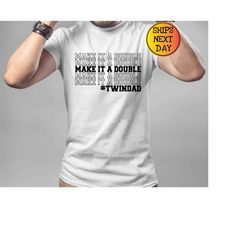 twin dad gifts, father of twins, daddy shirt, fathers day shirt, dad birthday gift, gift for husband, dad papa, expectin