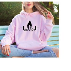 women's weightlifting hoodie, trendy athlete hoodie, sports performance hood, like a girl hoody, strong girl hoodie, fi