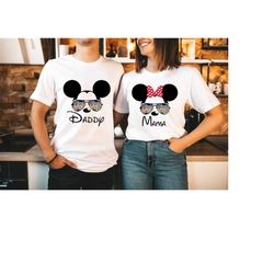 unisex disney shirt, disney mama and daddy shirt, mickey mouse shirt, family vacation shirt, custom shirt, disneyland s