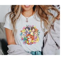 floral princess shirt, princess shirt, disney princess shirts, matching disney shirts, disney vacation shirts, family pr