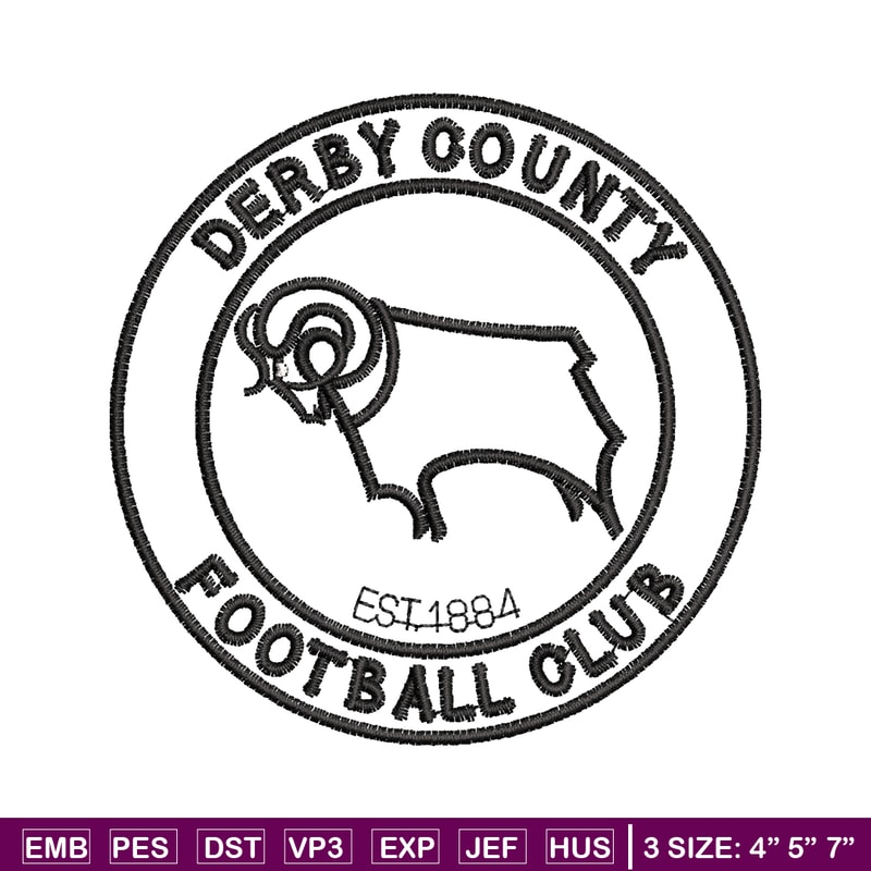 Derby Logo embroidery design, Derby Logo embroidery, logo design, Embroidery shirt, logo shirt, Instant download.jpg