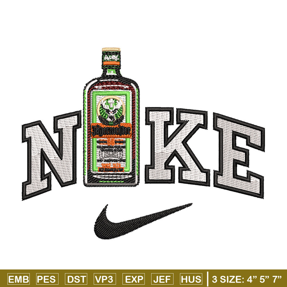 Bottle x nike logo embroidery design, Nike embroidery, Embroidery file, Embroidery shirt, Nike design, Digital download.jpg