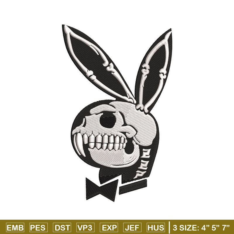Bunny skeleton embroidery design, Logo embroidery, Embroidery file, Embroidery shirt, Emb design, Digital download.jpg