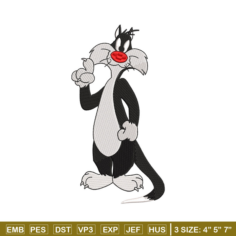 Cat cartoon embroidery design, Cartoon embroidery, Embroidery file, Embroidery shirt, Emb design, Digital download.jpg