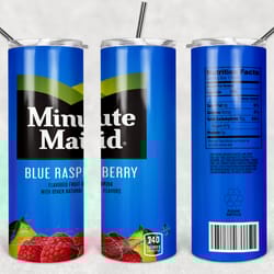 Minute Maid Blue Raspberry Tumbler PNG - Drink tumbler design - Straight Design 20oz/30oz Skinny Tumbler PNG - PNG File