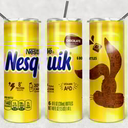 Nesquik Cacao Tumbler PNG - Drink tumbler design - Straight Design 20oz/30oz Skinny Tumbler PNG - PNG file download