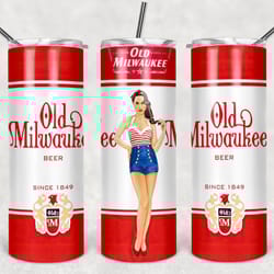 Old Milwaukee Tumbler PNG - Drink tumbler design - Straight Design 20oz/30oz Skinny Tumbler PNG - PNG file download