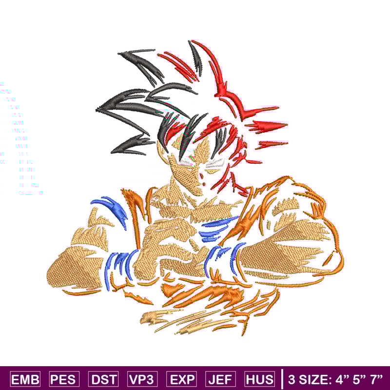 Goku embroidery design, Dragon ball embroidery, embroidery file, anime design, anime shirt, Digital download.jpg