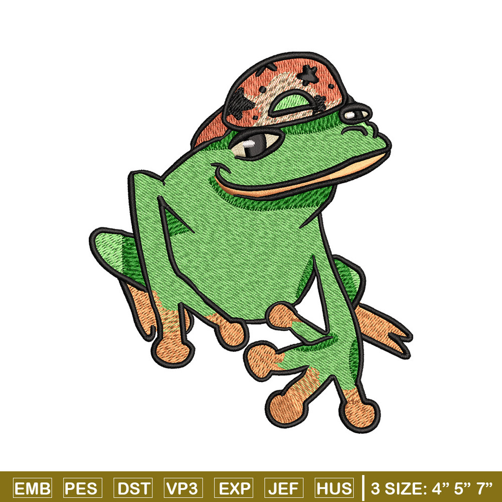 Frog boy embroidery design, Frog embroidery, Embroidery file, Embroidery shirt, Emb design, Digital download.jpg