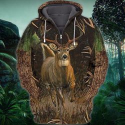 3d deer unisex deer hunting 3d hoodie t shirt all over print plus size s-5xl