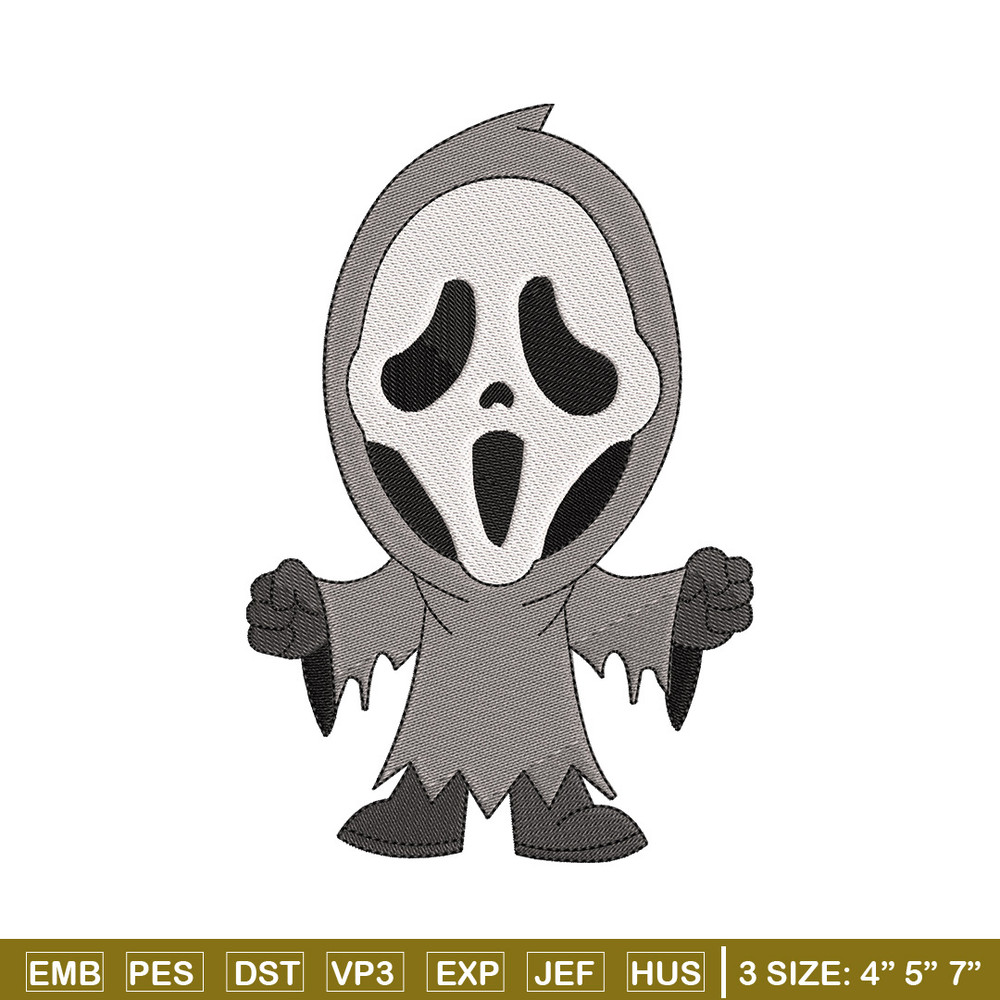 Ghost chibi embroidery design, Ghost embroidery, Emb design, Embroidery shirt, Embroidery file, Digital download.jpg