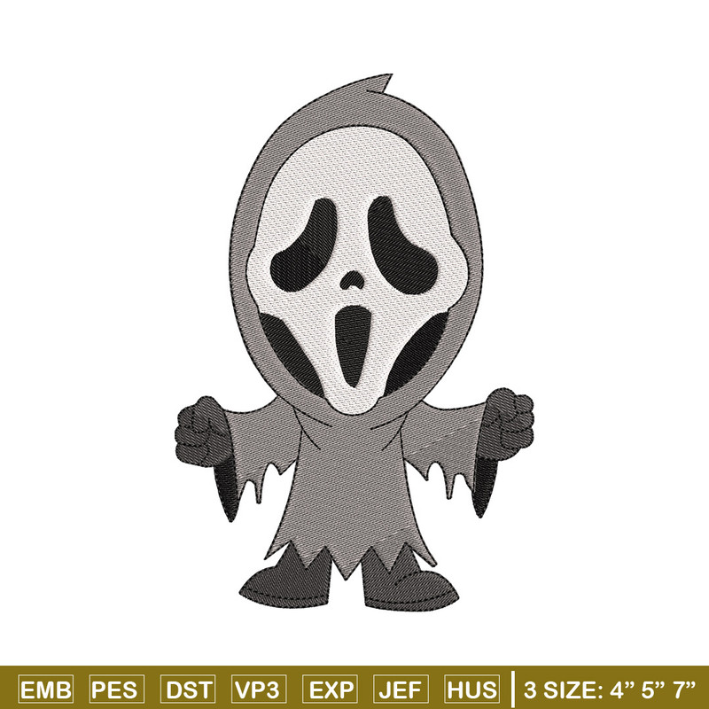 Ghost chibi embroidery design, Ghost embroidery, Emb design, Embroidery shirt, Embroidery file, Digital download.jpg