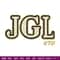 JGL logo embroidery design, JGL logo embroidery, logo design, logo shirt, Embroidery file, Instant download.jpg