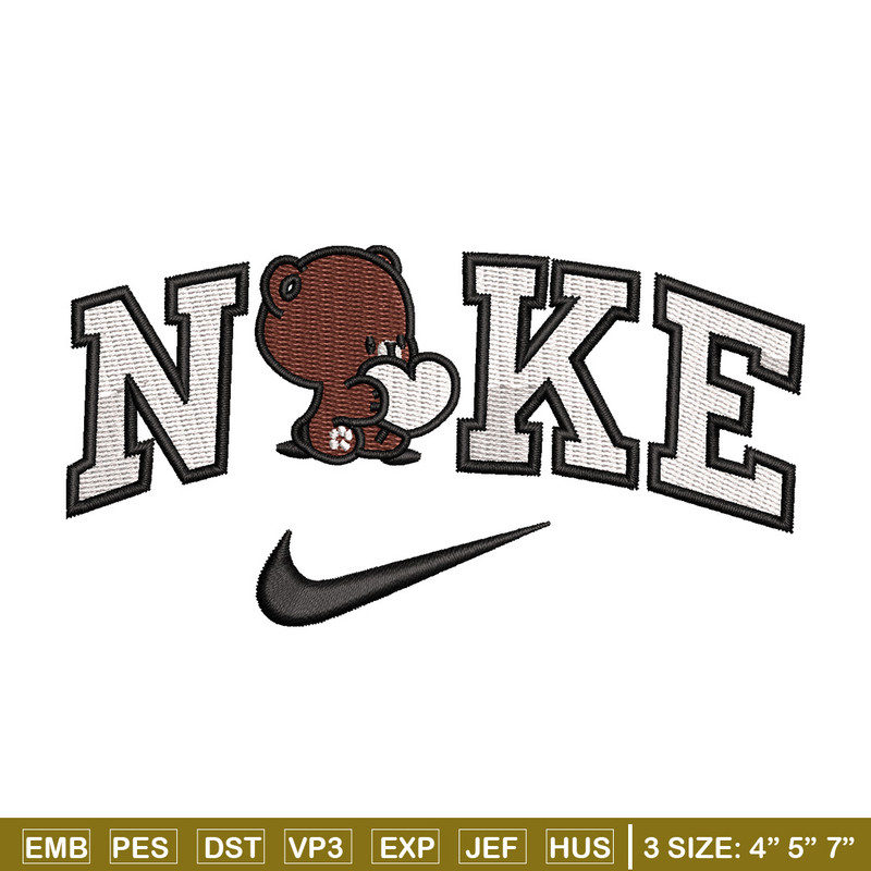 Heart bear nike embroidery design, Bear embroidery, Embroidery file, Embroidery shirt, Nike design, Digital download.jpg