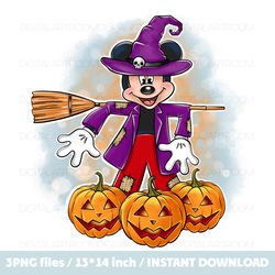 Halloween Mickey 3 Png sublimation design Clipart Illustration
