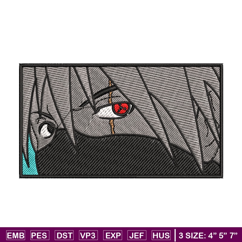 kakashi eyes embroidery design, Naruto embroidery, embroidery file, anime design, anime shirt, Digital download.jpg