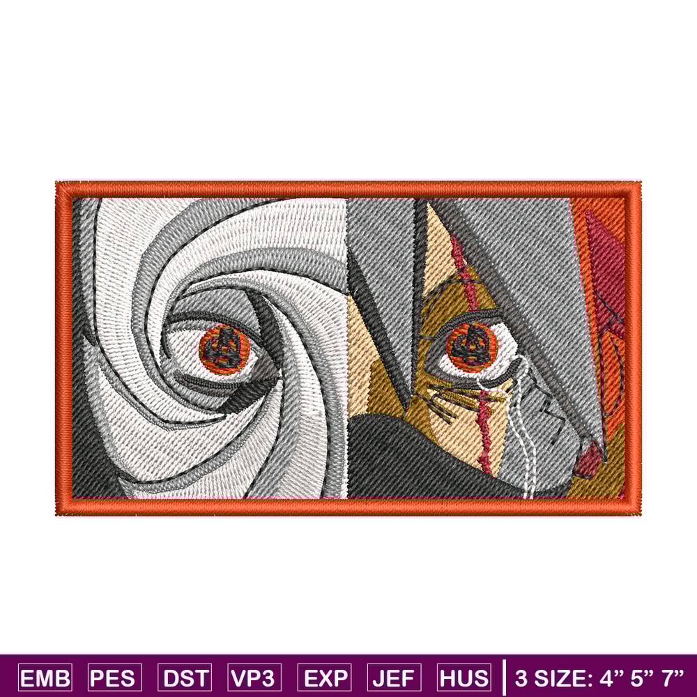 Kakashi Hatake eyes embroidery design, Naruto embroidery, embroidery file, anime design, anime shirt, Digital download.jpg
