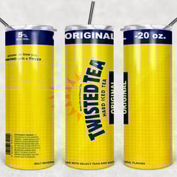 twisted tea tumbler png - drink tumbler design - straight design 20oz/30oz skinny tumbler png - png file download