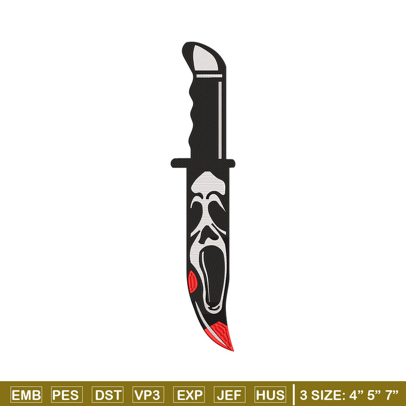 Knife ghost embroidery design, Horror embroidery, Embroidery file,Embroidery shirt, Emb design, Digital download.jpg