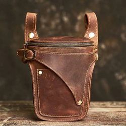 Belt bag leather handmade genuine leather belt