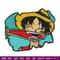 Luffy Laugh embroidery design, One Piece embroidery, embroidery file, anime design, anime shirt, Digital download.jpg