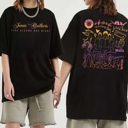 jonas brothers double sided crewneck sweatshirt, jonas brothers tour tee, concert tee retro unisex gift, jonas brothers