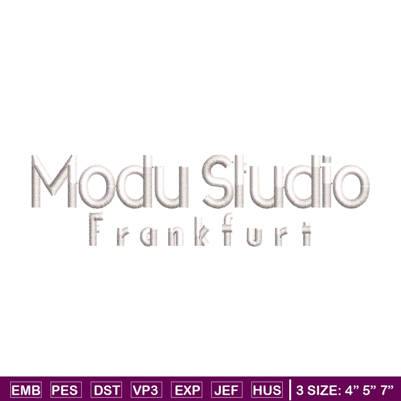Modu Studio logo embroidery design, Modu Studio embroidery, logo design, logo shirt, Embroidery file, Instant download..jpg