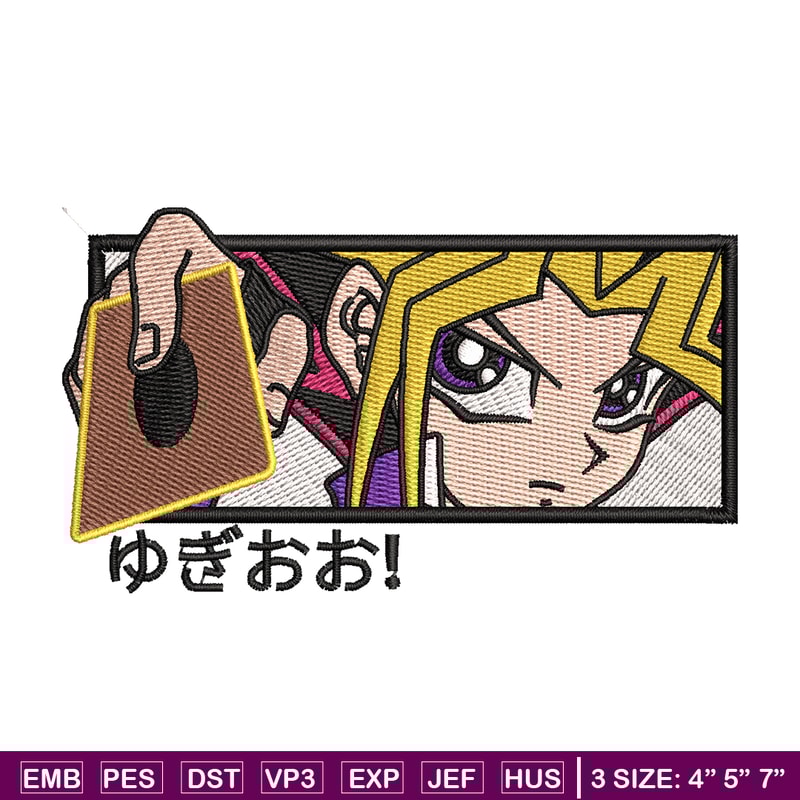 Muto Yugi embroidery design, Yu-Gi-Oh! embroidery, anime design, embroidery file, anime shirt, Digital download.jpg