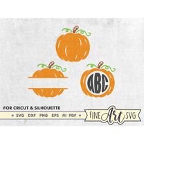 pumpkin svg, monogram frame svg, pumpkin frame svg, halloween monogram, halloween svg, halloween frame svg, pumpkin mono