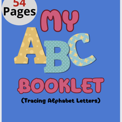 Colorful Cute ABC Tracing Letters Booklet Worksheet