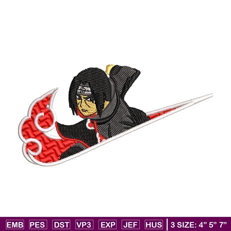 Nike Itachi embroidery design, Naruto embroidery, Nike design, anime design, anime shirt, Digital download.jpg