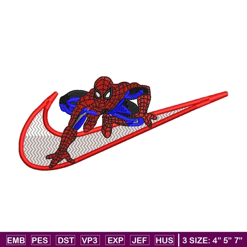 Nike Spiderman Logo embroidery design, Spiderman embroidery, Nike design, movie design, movie shirt, Digital download.jpg