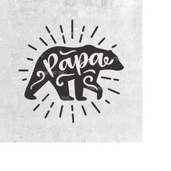 papa bear svg, bear svg, papa bear, family bear svg, fathers day svg, svg cut files, cut files for cricut, silhouette sv