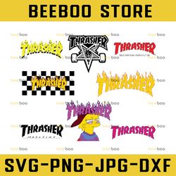 thrasher bundle svg, thrasher logo svg, thrasher brand logo svg, fashion logo svg, file cut digital download