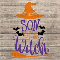 son of a witch svg, boy halloween svg, boys halloween shirt svg file, toddler halloween cut file, svg eps dxf png