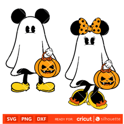 halloween mickey minnie ghost bundle svg trick or treat svg halloween svg disney svg cricut silhouette vector cut file