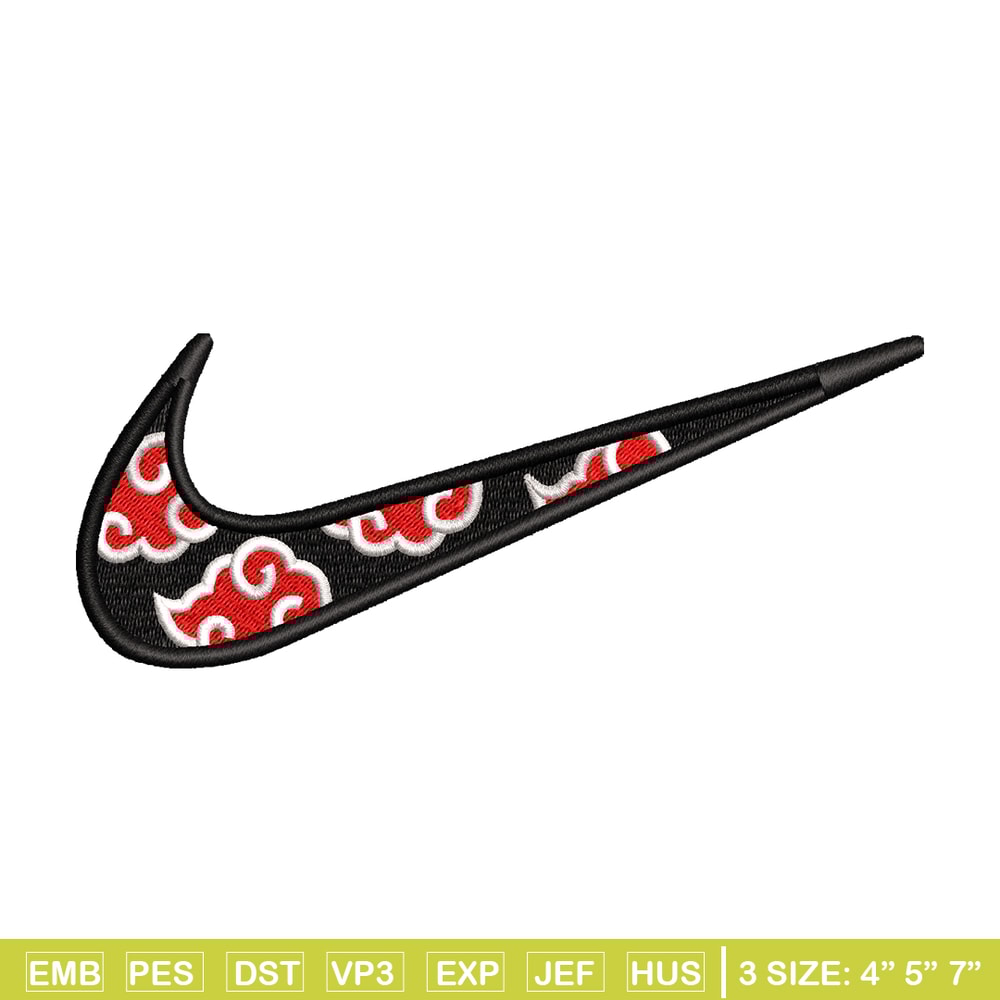 Akatsuki Nike embroidery design, Naruto embroidery, Nike design, anime design, anime shirt, Digital download.jpg