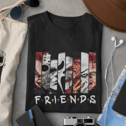 Halloween Friends Shirt, Horror Characters Friends Tee, Horror Movie Characters Tee, Scary Friends Shirt