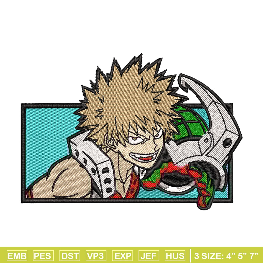 Bakugou embroidery design, My Hero Academia embroidery, Logo design, anime design, anime shirt, Digital download.jpg