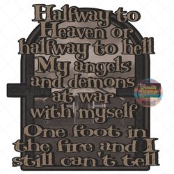 Halfway to Hell Sublimation, JellyRoll music sublimation png