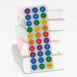 Cross stitch bookmark pattern Dots, Counted cross stitch, Modern cross stitch pattern Geometric, Bookmark embroidery