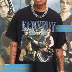 limited leon s kennedy shirt, resident evil 4 movie shirt, vintage leon shirt, leon s kennedy oversized shirt