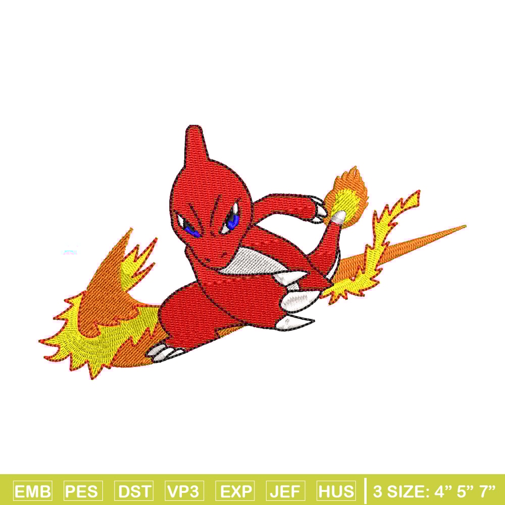 Charmeleon Nike embroidery design, Pokemon embroidery, embroidery file, anime design, anime shirt, Digital download.jpg