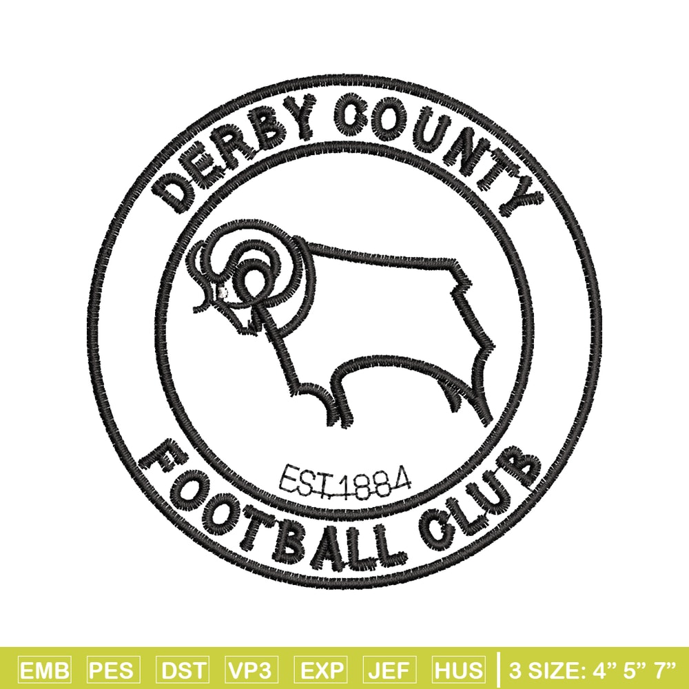 Derby Logo embroidery design, Derby Logo embroidery, logo design, Embroidery shirt, logo shirt, Instant download.jpg