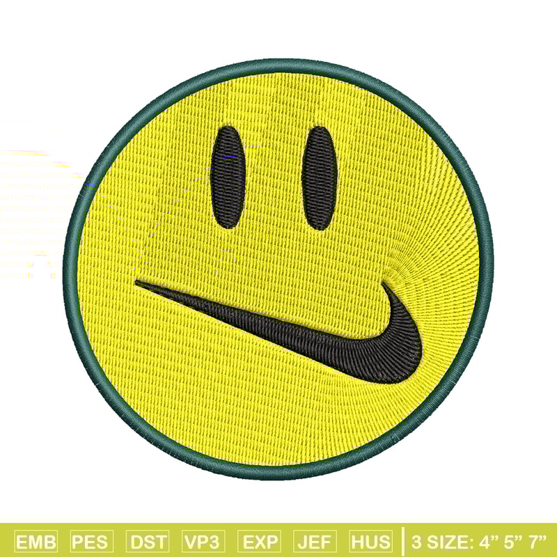 Emoji smile swoosh embroidery design, Emoji embroidery, logo design, embroidery file, logo shirt, Digital download.jpg