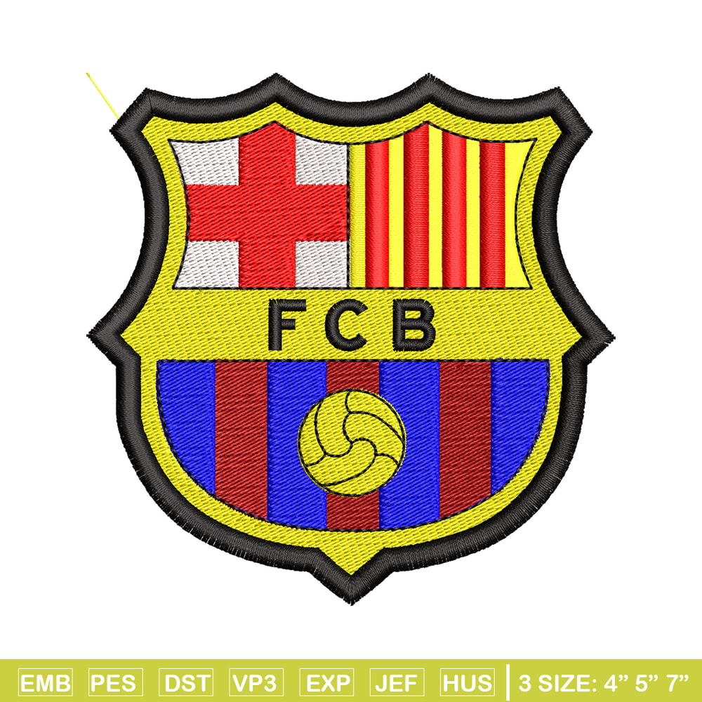 Fc Barcelona logo embroidery design, logo embroidery, logo design, Embroidery shirt, football shirt, Instant download.jpg