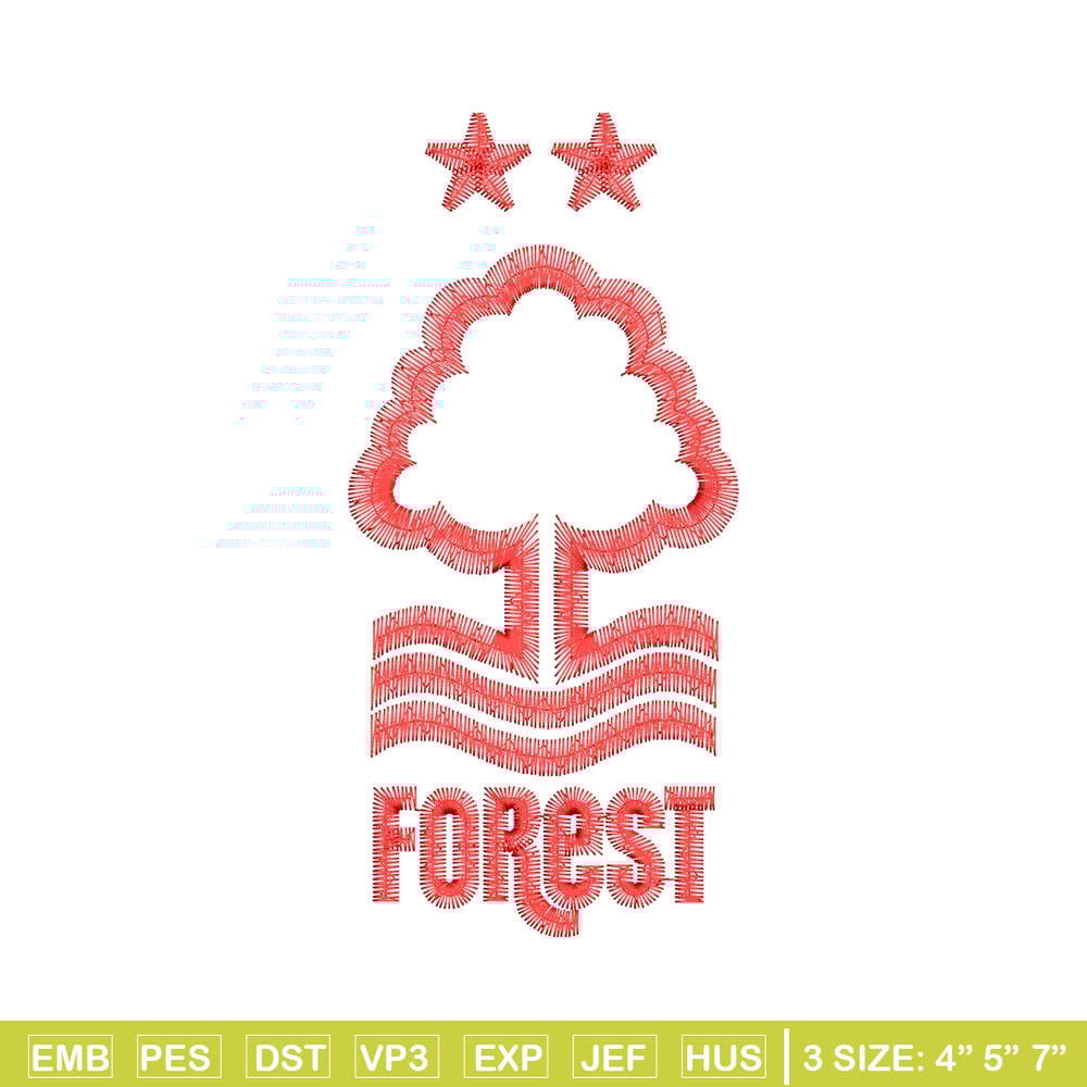 Forest logo embroidery design, Forest logo embroidery, logo design, Embroidery file, tree shirt, Instant download..jpg