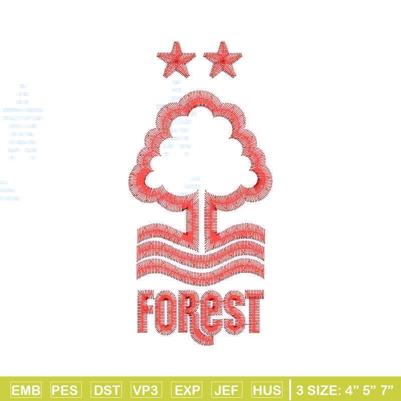 Forest logo embroidery design, Forest logo embroidery, logo design, Embroidery file, tree shirt, Instant download..jpg