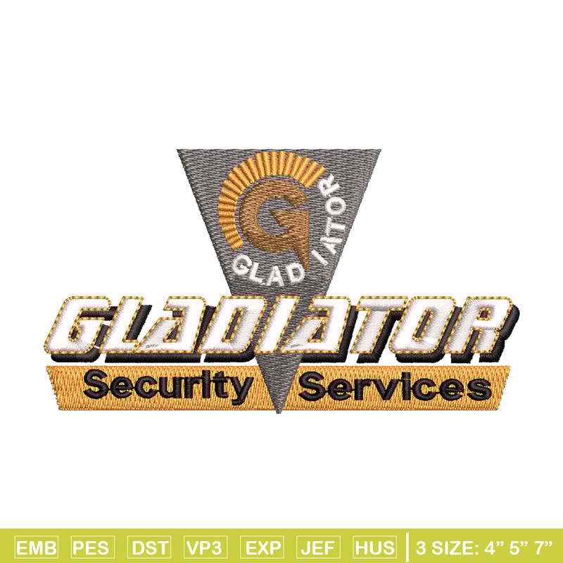 Gladiator Security Logo embroidery design, Gladiator Security embroidery, Embroidery file, logo design, Instant download.jpg