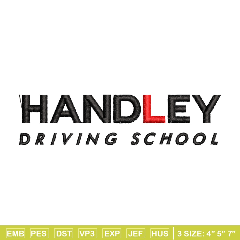 Handley Driving school logo embroidery design, logo embroidery, Embroidery file, logo design, Instant download.jpg